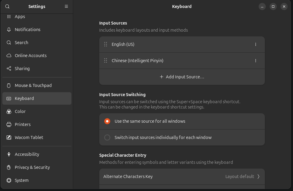 很奇快！不知道为什么后面这个智能拼音没有了，后面只能重新用Fcitx5 Configuration 的Pinyin了